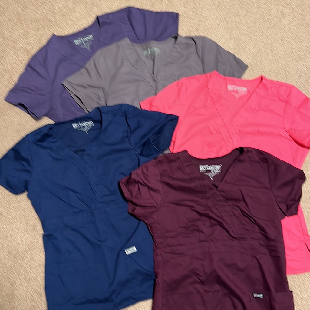 Grey’s Anatomy By Barco Scrub Tops, Size Small.